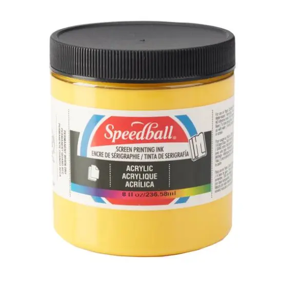 Speedball&reg; Acrylic Screen Printing Ink, 8oz. Medium Yellow {1}