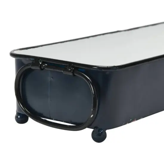 Hello Honey&reg; 16" Decorative Metal Tray with Handles Black {7}