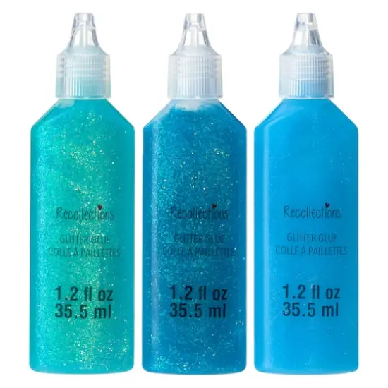 Mixed Glitter Glue, 3ct. by Recollections&trade; Iridescent Blues {1}