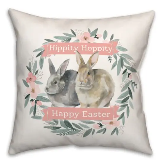 Easter Bunnies Throw Pillow {1}