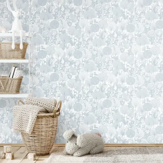 Roommates Forest Friends Peel & Stick Wallpaper Blue/White {4}