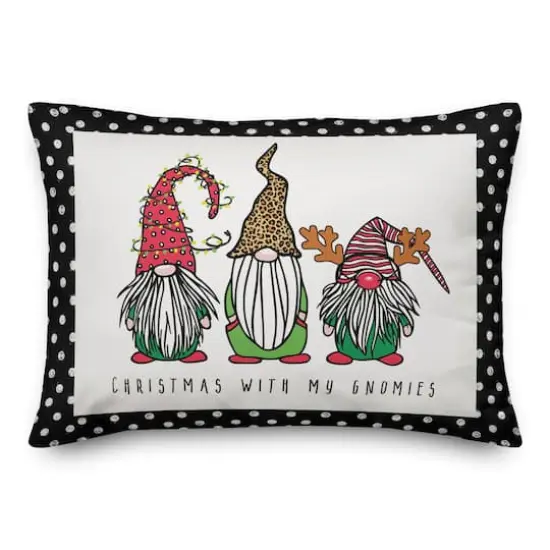 Christmas is Coming Gnomes Throw Pillow {1}