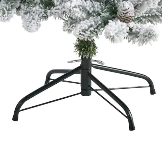 5ft. Unlit Flocked Livingston Fir Artificial Christmas Tree with Pine Cones {5}