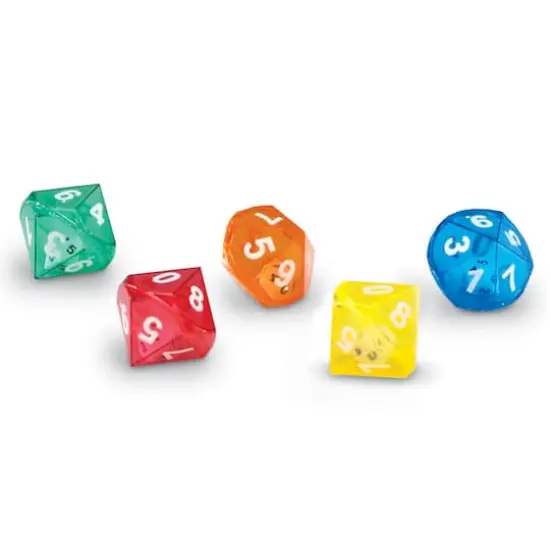 Learning Resources 10-Sided Dice in Dice, 72ct. {1}