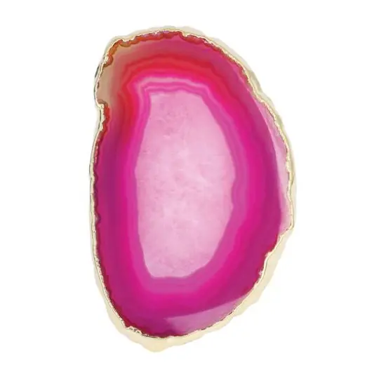 Agate Slice Gold Trim Phone Grip Pink {5}