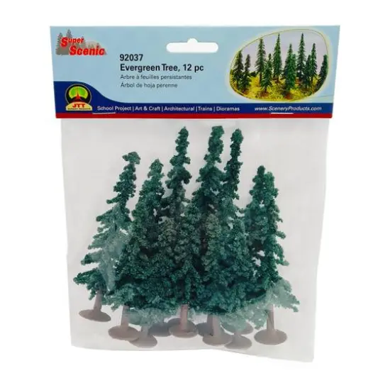 JTT Scenery Products Super Scenic Mini Evergreen Trees, 12ct. {6}
