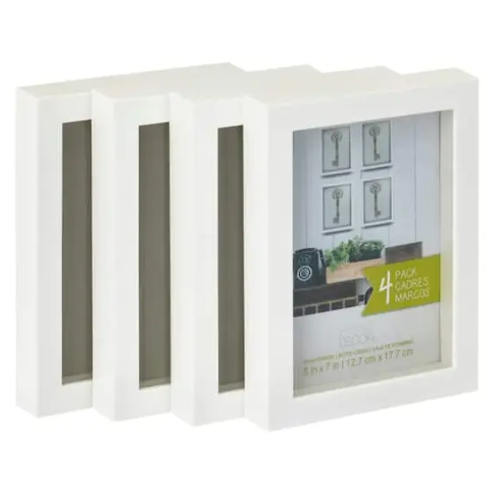 4 Pack 5" x 7" White Shadow Box by Studio D&eacute;cor&reg; {4}