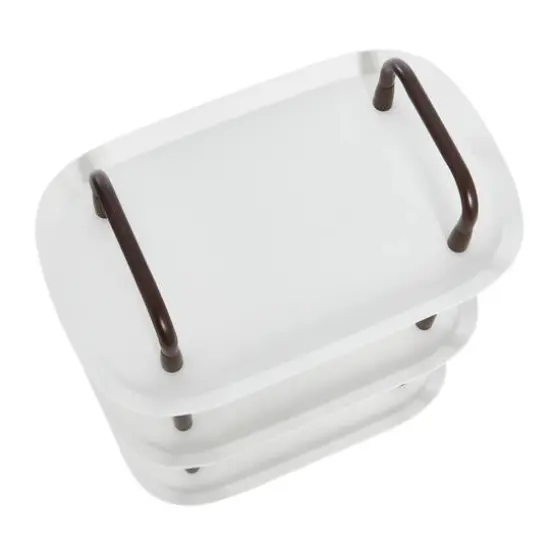 Hello Honey&reg; Main + Mesa&trade; 3-Tier Modern Plastic and Metal Trolley White and Brown {8}