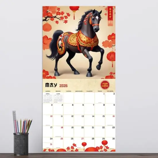 2026 Year of the Horse Wall Calendar {4}