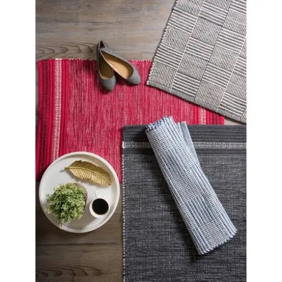 DII&reg; Gray Squares Recycled Yarn Rug, 2ft. x 3ft. {5}