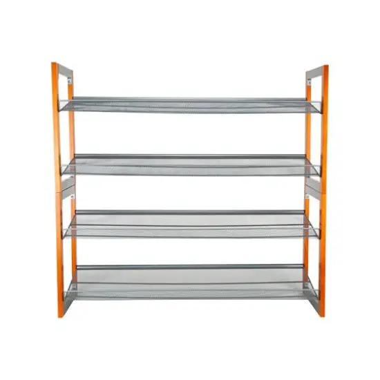 Organize It All Wooden Stackable Shoe Rack {17}