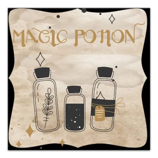Magic Potion Bottles 3 16" x 16" Canvas Wall Art {1}