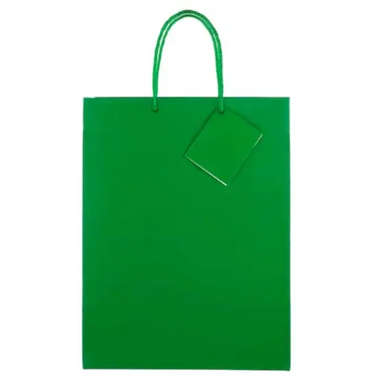 JAM Paper Large Glossy Gift Bags, 6ct. Green {4}