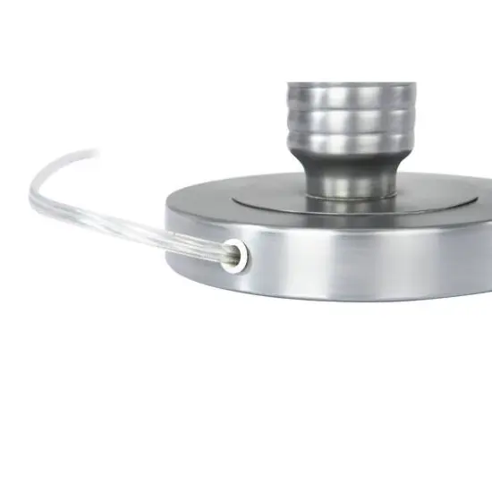 Hello Honey&reg; 28.7" Faceted Aged Pewter Metal Column Table Lamp {4}