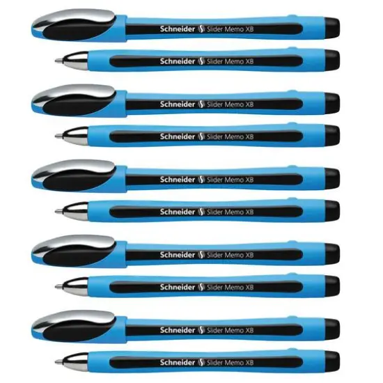 Schneider&reg; 1.4mm Slider Memo Ballpoint 10 Pen Set Black {2}