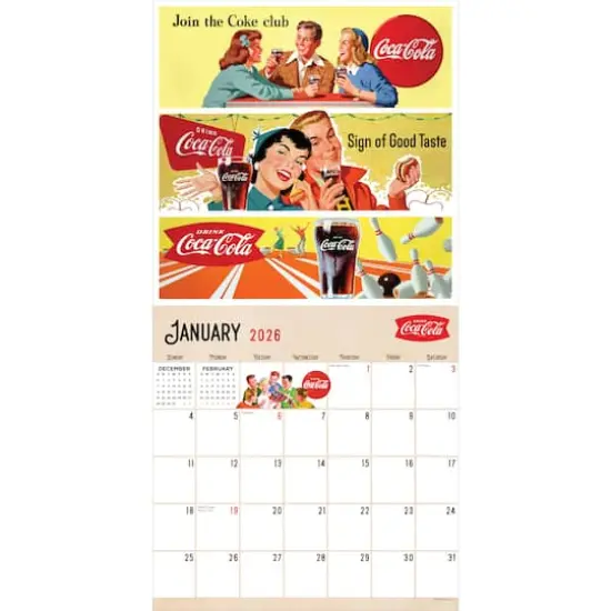 2026 Coke: Vintage Nostalgia Wall Calendar {3}