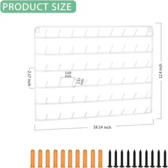 NEX&trade; White 54-Spool Wall-Mounted Sewing Thread Rack, 4ct. {3}