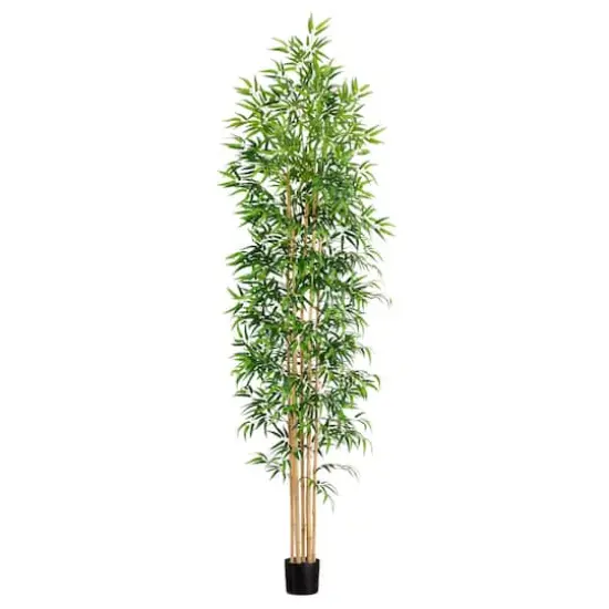 10ft. Green Artificial Bamboo Tree with Real Bamboo Trunks {1}