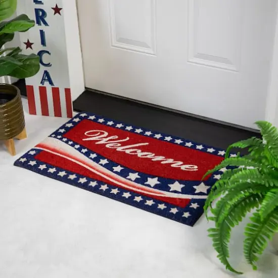 Red Stars & Stripes Patriotic Doormat {3}