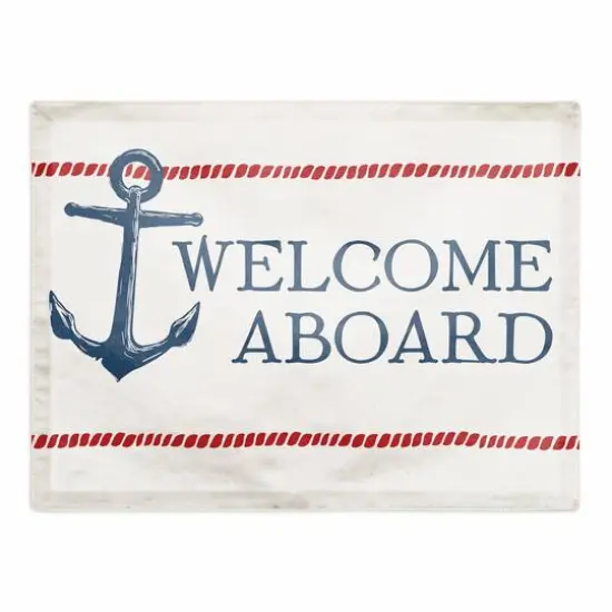 18" Welcome Aboard Poly Twill Placemat {1}
