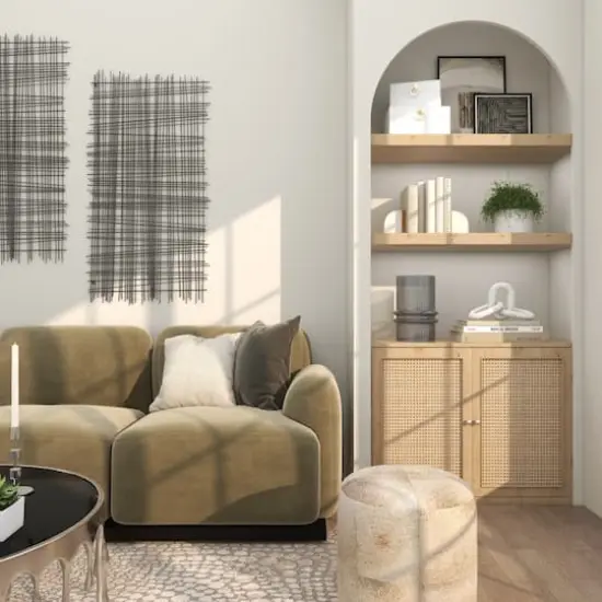 12" Gray Glass Wide Ribbed Vase with Fluted Center {18}