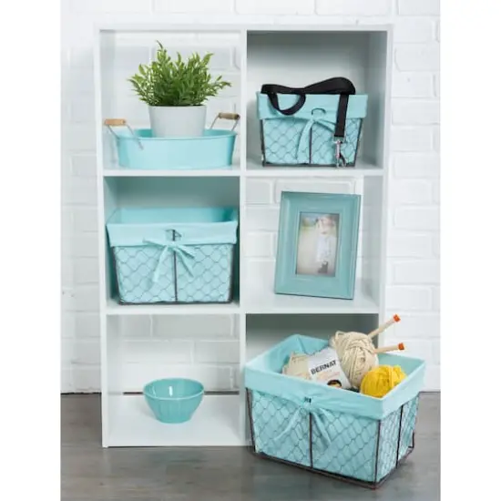 DII&reg; Aqua Lined Chicken Wire Basket Set {8}