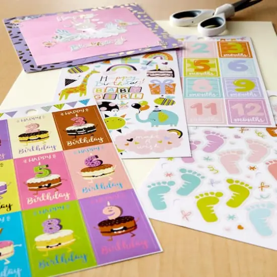 Baby Girl Birthday Sticker Book by Recollections&trade; {3}