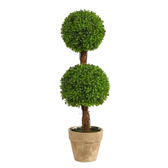 2.5ft. Potted Boxwood Double Ball Topiary Tree {1}
