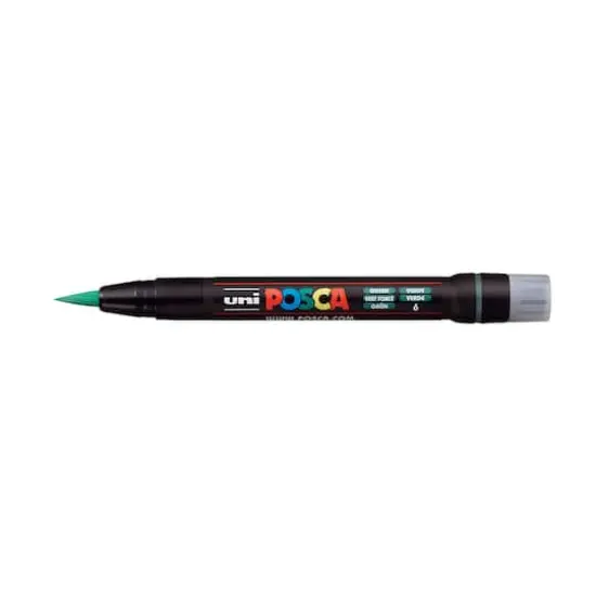 Uni POSCA PCF-350 Brush Tip Paint Marker Green {3}