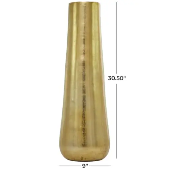 30.5" Aluminium Contemporary Vase Gold {6}