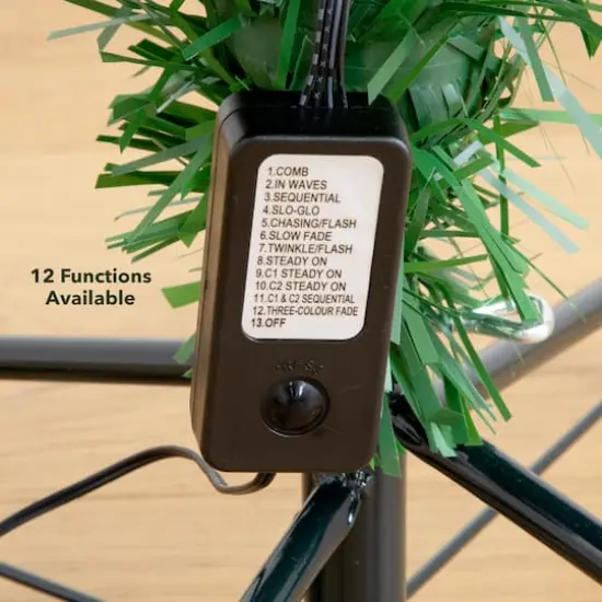 6ft. Fiber Optic Multicolor LED Lights Slim Pine Artificial Christmas Tree {7}