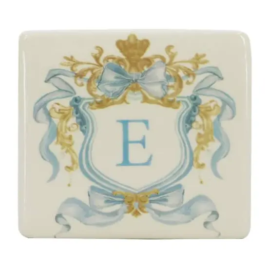4.5" x 4" Ceramic Monogram D&eacute;cor by Ashland&reg; E {1}