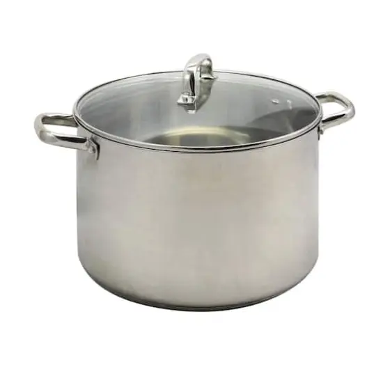 Oster Adenmore 16qt. Stainless Steel Stock Pot With Tempered Glass Lid {1}