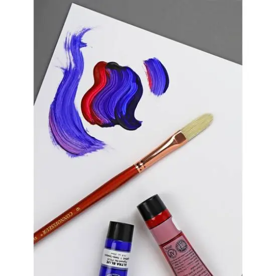 Connoisseur&reg; White Hog Bristle Long Handle Long Filbert Brush {5}