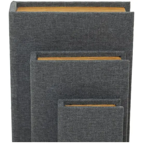Light Gray Linen Faux Book Box Set {5}