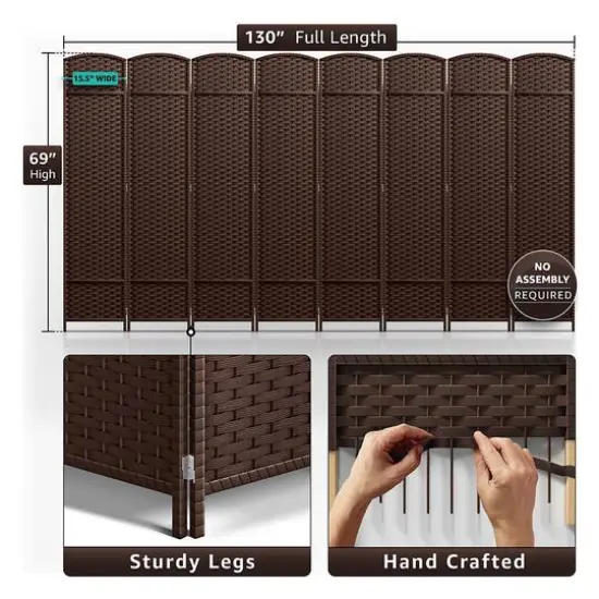 Sorbus Folding Divider Panel Brown {6}