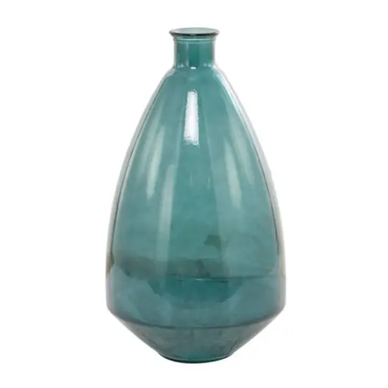 Blue Recycled Glass Handmade Spanish Vase 13" x 13" x 24" {6}