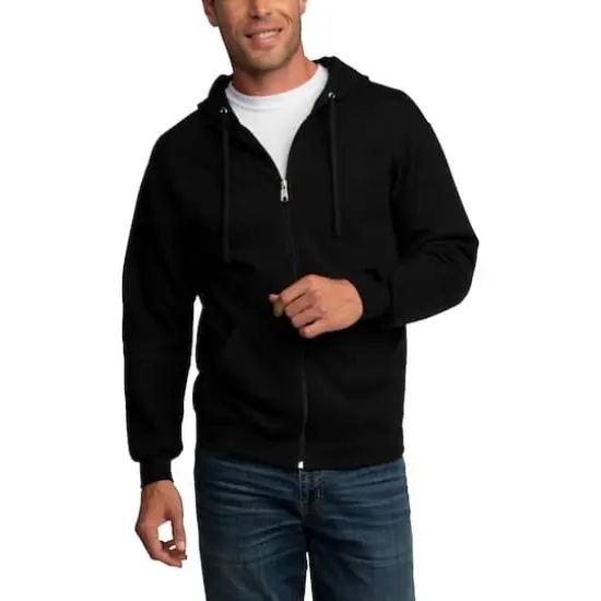 Fruit of the Loom Eversoft Fleece Full Zip HoodieBlack {4}