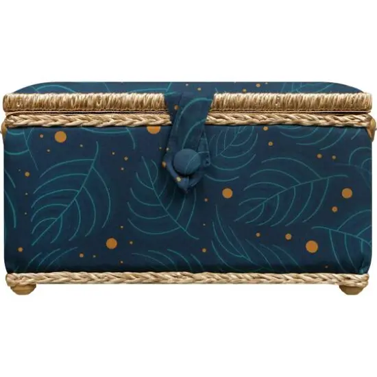 SINGER&reg; Large Leaf Print Sewing Basket with Travel Sewing Kit & Matching Zipper Pouch {4}
