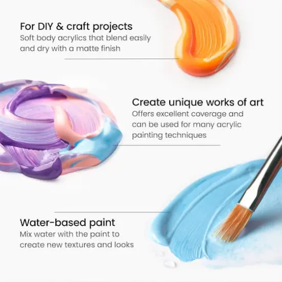 Arteza&reg; Vintage Hues Craft Acrylic Paint Set {5}