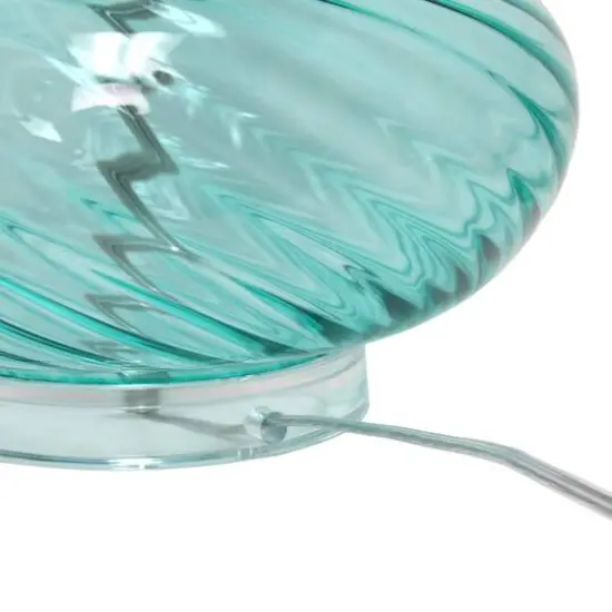 Lalia Home Classix 24" Blue Wavy Colored Glass Table Lamp {9}