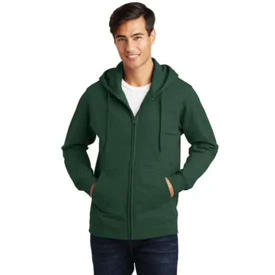 Port & Company&reg; Fan Favorite Fleece Full-Zip Hooded Sweatshirt Forest Green {4}