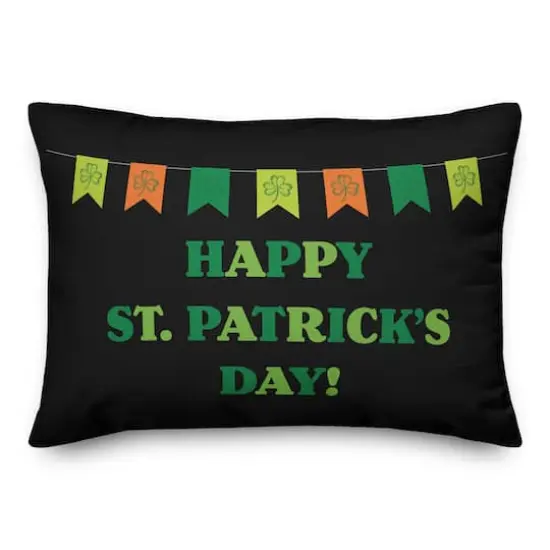 Banner Patricks Day 14" x 20" Throw Pillow {1}