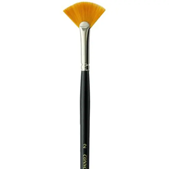 Connoisseur&reg; Gold Taklon Long Handle Fan Brush {3}
