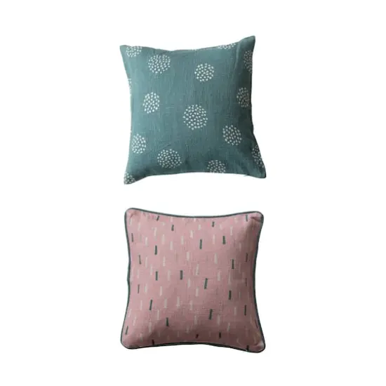 Hello Honey&reg; 18" Poinsettia Christmas & Ornament Linen Blend Pillow Set {4}