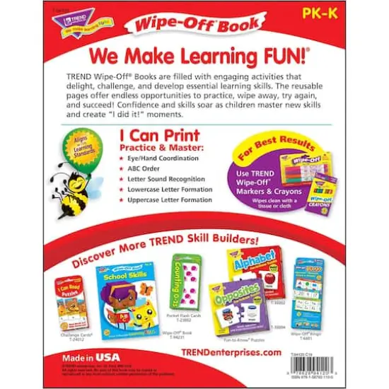 Trend Enterprises&reg; Printing Reusable Book & Crayons Set {4}