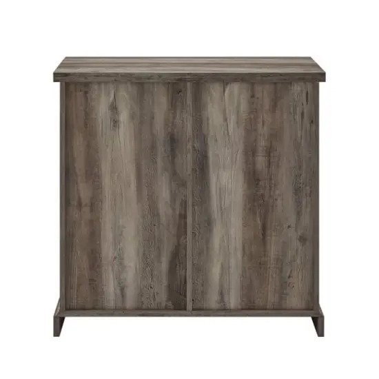 Edison Walker 32" Grey Wash Sliding Mesh Metal Door Accent Cabinet {8}