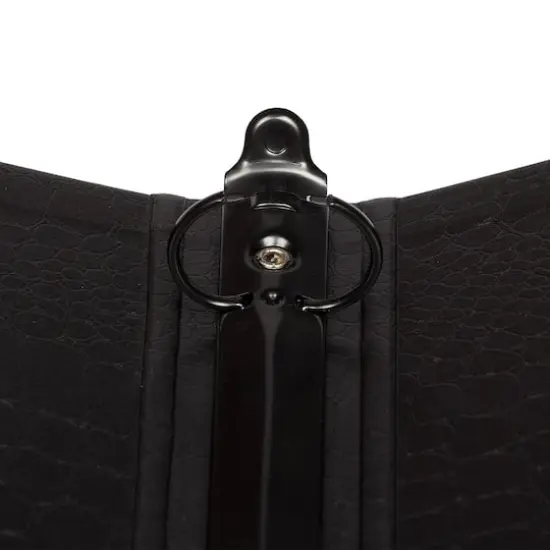 JAM Paper 1" Crocodile Textured 3-Ring Binder Black {6}