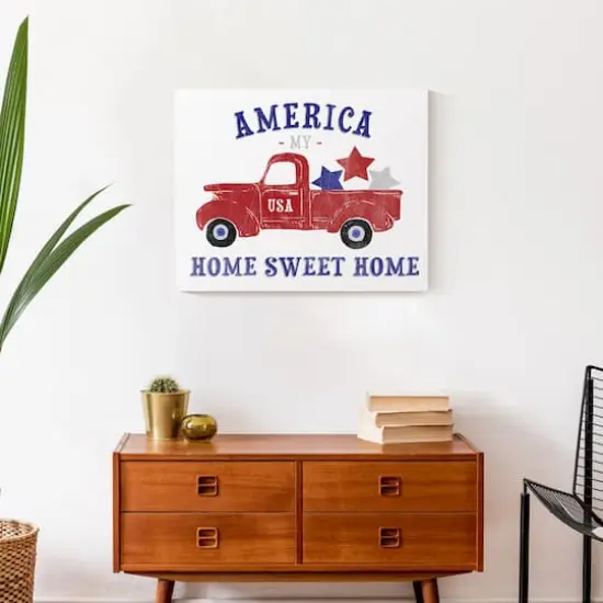 America My Home Sweet Home Canvas Wall Art {5}