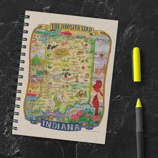 TF Publishing Indiana State Map Journal {6}